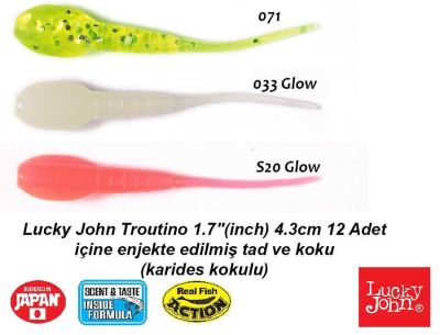Lucky John Troutino 1.7inch LRF Silikon Yem - 2