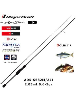 Major Craft 5G Ajido Aji AD5 S682M Aji 203cm 0.6-5g LRF Kamışı - 2