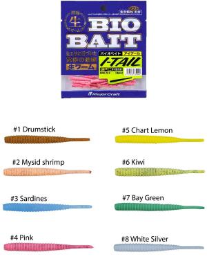 Major Craft Biobait I-Tail Kokulu 4.5cm LRF Silikon Yemi 8 adet - 2