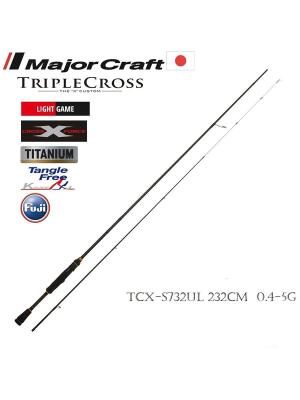 Major Craft Triple Cross New TCX-S732UL LRF Mebaring Kamış Solid Uç 232cm 0.4-5g - 2