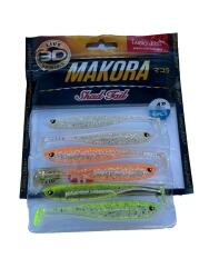 Makora 3D Shad Tail 4'' 10cm 6 Adet Silikon Yem – Mix-3 - 1