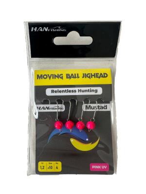 Moving Ball Jighead Pink Uv No:10 – 4 Adet LRF Jighead - 1