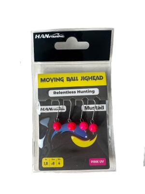 Moving Ball Jighead Pink Uv No:8 – 4 Adet LRF Jighead - 1