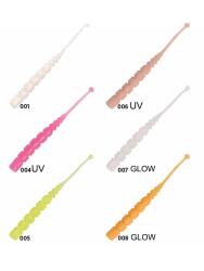 Mustad Aji Worm Plu-Plu LRF Silikon Yemi 5cm 15 Adet - 1