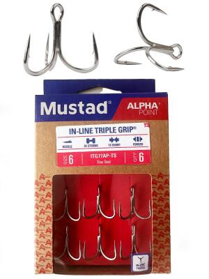 Mustad In-Line Triple Grip 3X Strong ITG77AP Üçlü İğne 6 Adet - 1