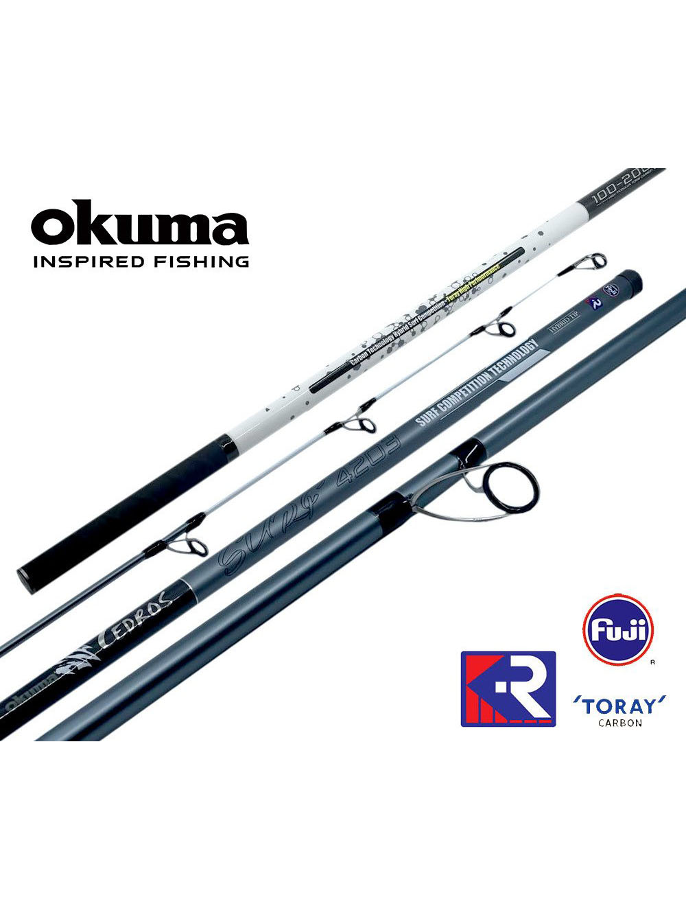 Okuma Cedros CJ-S-4203H 4.20cm 100-200gr 3 Parça Surf Kamışı - Thumbnail