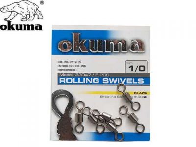 Okuma Rolling Swivels Black Fırdöndü - 1