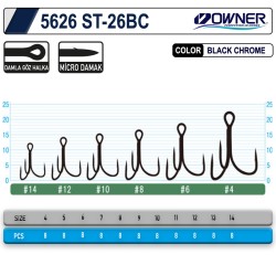Owner 5626 St-26 Black Chrome Çarpma İğne No 10 - Thumbnail