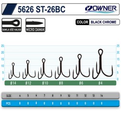 Owner 5626 St-26 Black Chrome Çarpma İğne No 10 - 2