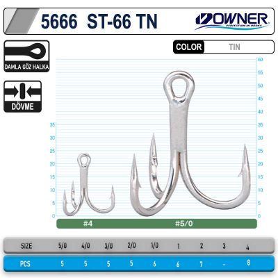 Owner Treble ST-66TN İğne Üçlü Kanca - 2