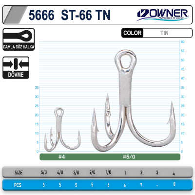 Owner Treble ST-66TN İğne Üçlü Kanca - 2