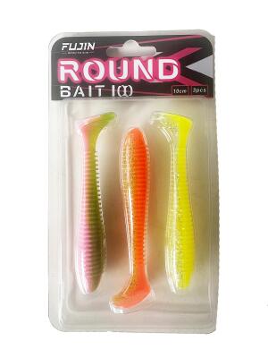 Round Bait 100mm Silikon Yem 3 Adet - Mix-1 - 1