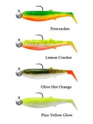 Savage Gear Cannibal Shad 10cm 9gr+10gr 3/0 Dark Water 4 Adet Silikon Yem - 2