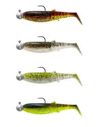 Savage Gear Cannibal Shad 6.8cm 3gr+5gr #1/0 Clear Water 4 Adet Silikon Yem