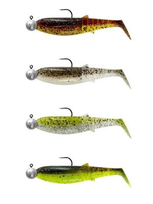 Savage Gear Cannibal Shad 6.8cm 3gr+5gr #1/0 Clear Water 4 Adet Silikon Yem - 1