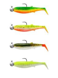 Savage Gear Cannibal Shad 8cm 5gr+7.5gr 2/0 Dark Water 4 Adet Silikon Yem - Savage Gear