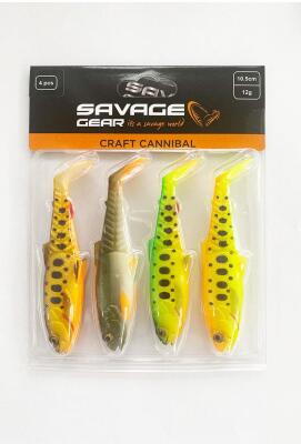 Savage Gear Craft Cannibal 10.5cm 12gr Dark Water Mix 4 Adet - 1