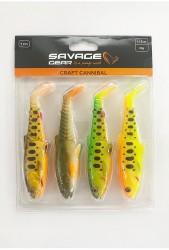 Savage Gear - Savage Gear Craft Cannibal 12.5cm 20gr Dark Water Mix 4 Adet