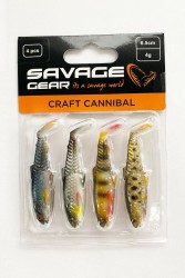 Savage Gear - Savage Gear Craft Cannibal 6.5cm 4gr Clear Water Mix 4 Adet