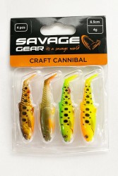 Savage Gear - Savage Gear Craft Cannibal 6.5cm 4gr Dark Water Mix 4 Adet