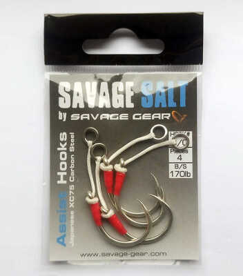 Savage Gear Eyed Assist Hook 4 Adet Assist İğne - 1