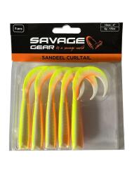 Savage Gear LB Sandeel Curltail 10cm Lemon Back 5 Adet - Savage Gear