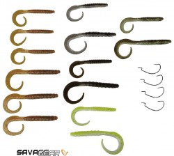 Savage gear Rib Worm Kit 30+17 Adet Silikon Yem - Thumbnail