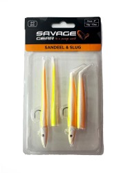 Savage Gear - Savage Gear Sandeel and Slug 10cm 10g Lemon Back 4+2 Adet Suni Yem