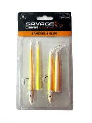Savage Gear Sandeel and Slug 10cm 10g Lemon Back 4+2 Adet Suni Yem - Savage Gear