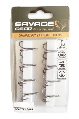Savage Gear SGY 2X Trebles 8 Adet Rapala İğnesi - 1