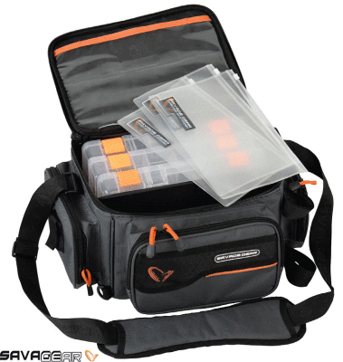 Savage Gear System Box Bag M 3 Boxes & PP Bags (20x 40x 29 cm)
