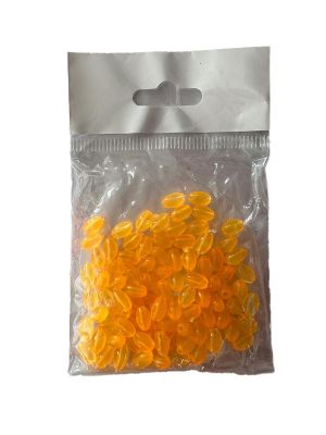 Silikon Boncuk Soft Fosforlu 100 Adet Oval Turuncu - 1