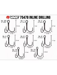 VMC 7547 Hybrid 1x Strong Üçlü Olta İğnesi 5 adet - 3