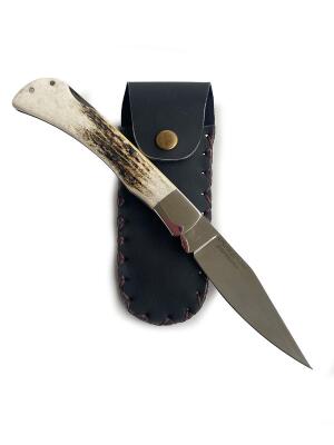 Vurgun Geyik Boynuz Saplı Sürmene Çakısı ( 20.5cm ) B - 1
