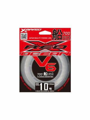 YGK X059 RED OCEAN V6 FC 100M FLUOROCARBON MİSİNA - 1