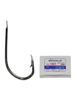 Youvella 1401 Kısa Pala Olta İğnesi 100'lü Kutu Black Nikel - 1