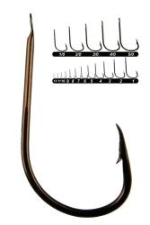 Youvella 1404 Kısa Sap Dövme Papağan Olta İğnesi 100lü Kutu Bronz - Youvella